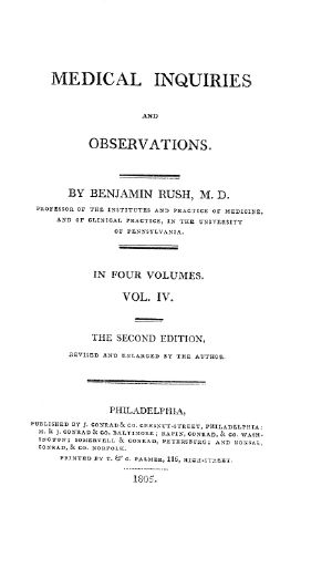 [Gutenberg 58862] • Medical Inquiries and Observations, Vol. 4 / The Second Edition, Revised and Enlarged by the Author